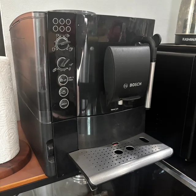 Bosch automatic espresso machine on the kitchen counter
